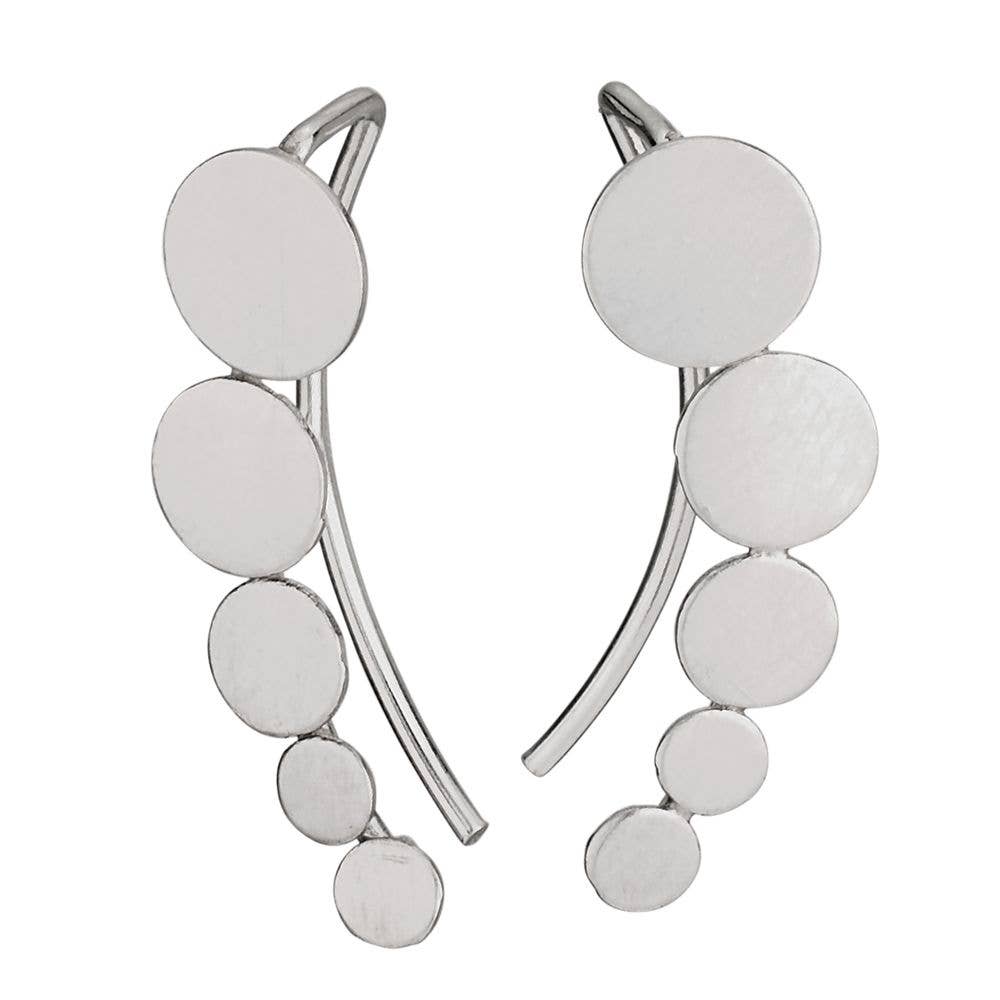Tiger Mountain - Concentric Swoops Sterling Silver Earrings