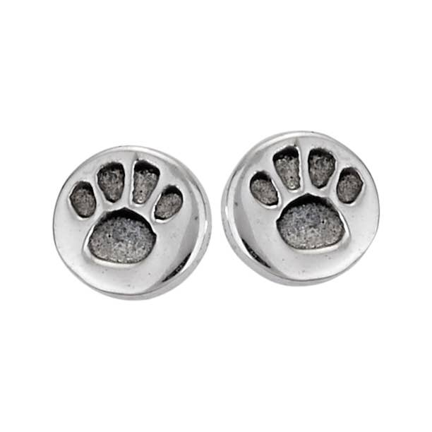 Tiger Mountain - Best Friend Sterling Silver Pawprint Post Earrings