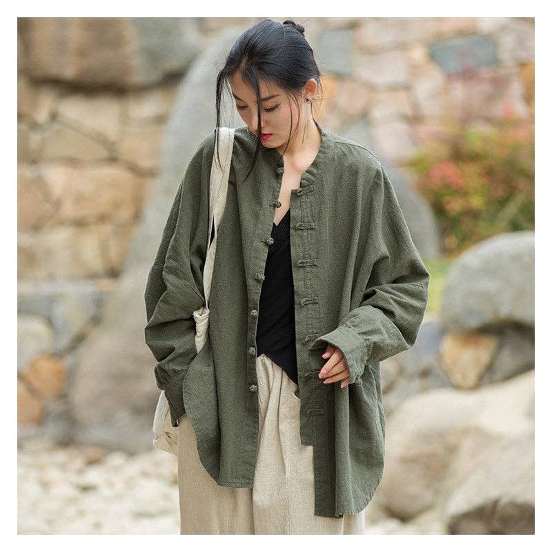 Sheer Trend - Stylish Longline Button-Up Cardigan Coat