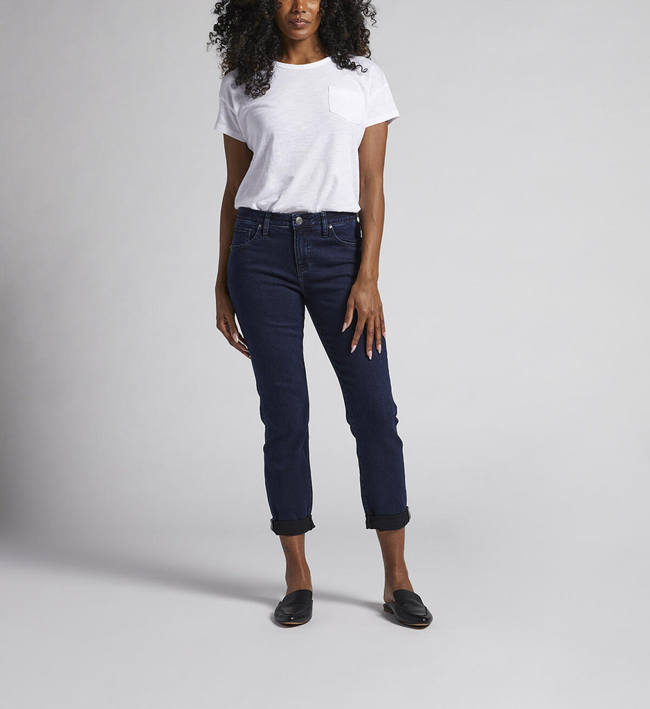 Jag Carter Mid Rise Girlfriend Jeans in Midnight