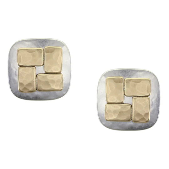 Tiled Rounded Square Earrings