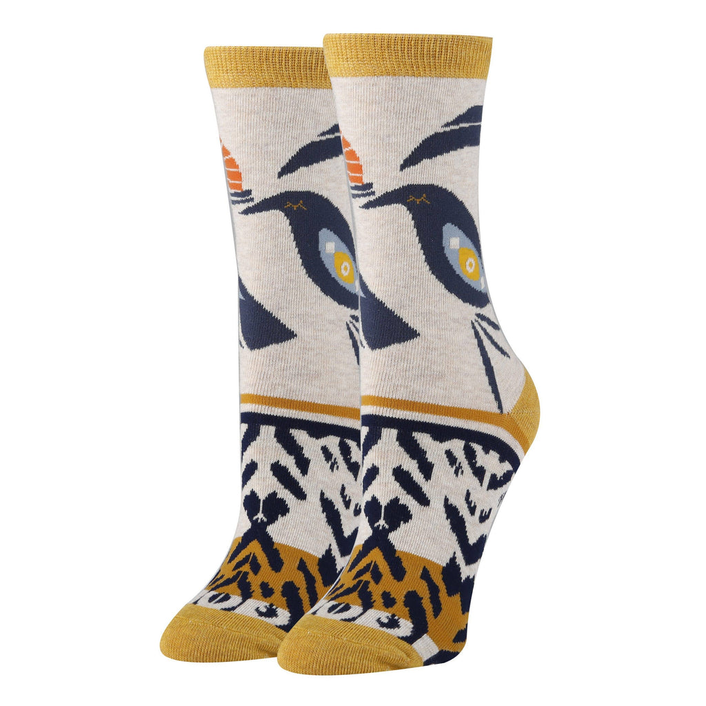 Oooh Yeah - Clear Earth | Women's Premium Cotton Crew Dress Socks