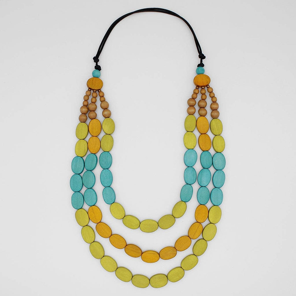 Sylca - Multi Color Block Maya Necklace