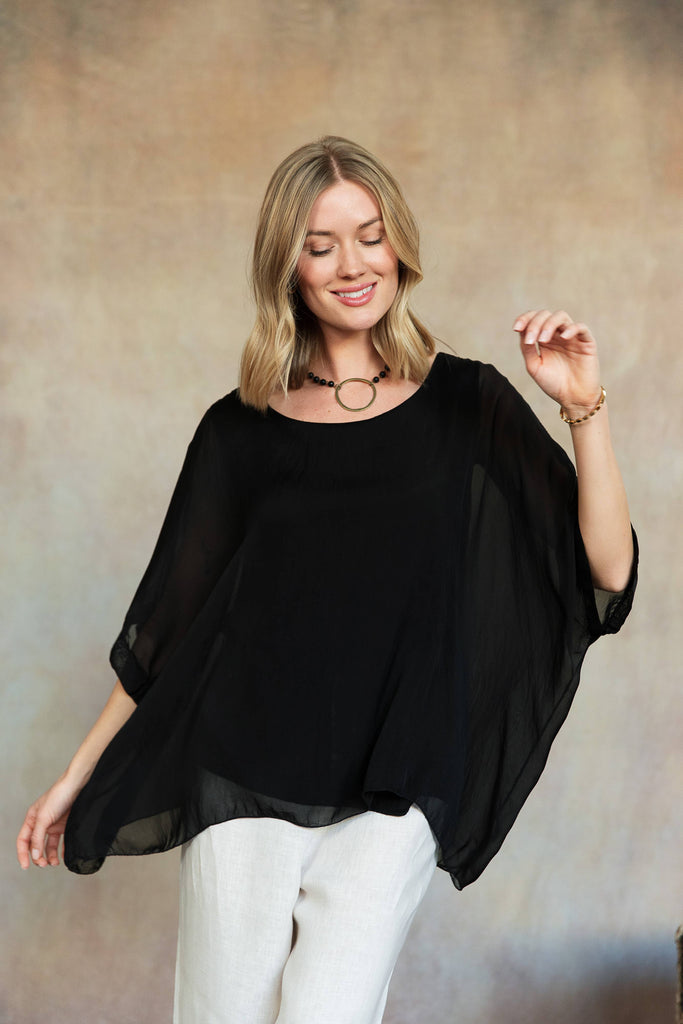 CobbleStone Living Martina Italian Silk Top