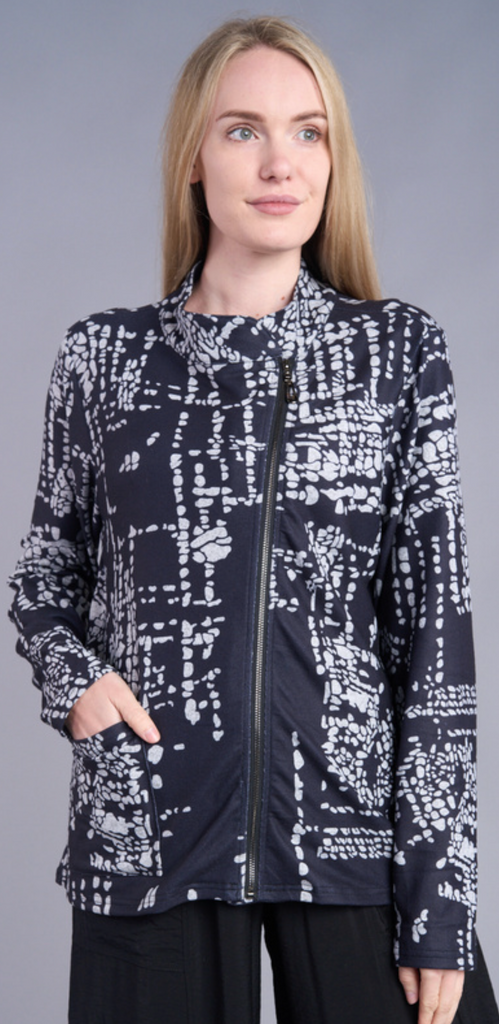 Shana Asymmetrical Zip Fleece Jacket
