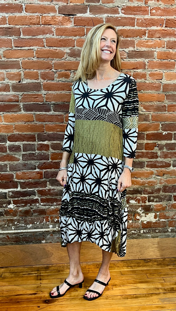 Shana - Crushed Printed Dress