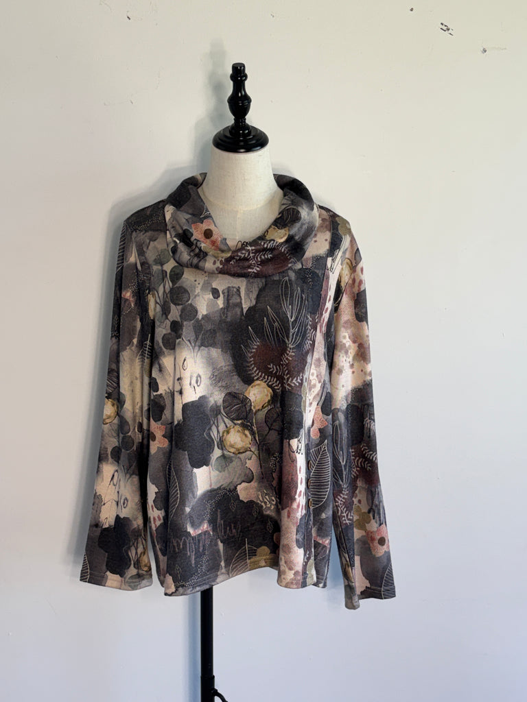 Shana - Floral Cowl Neck Top