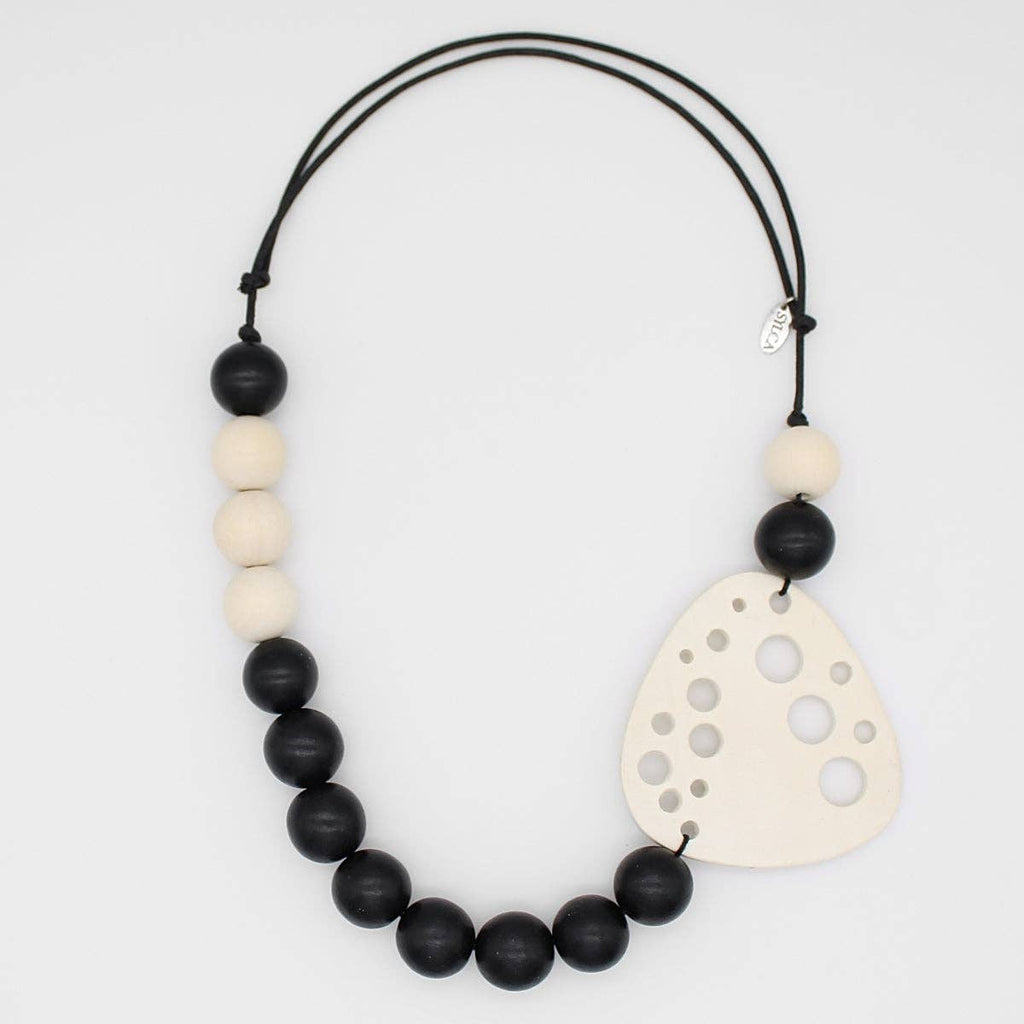 Sylca Designs - White Cutout Gianna Statement Necklace