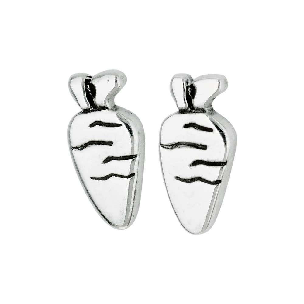 Tiger Mountain - Carrot Sterling Silver Stud Earring