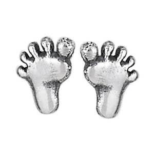 Tiger Mountain - Footprint Sterling Silver Stud Earring
