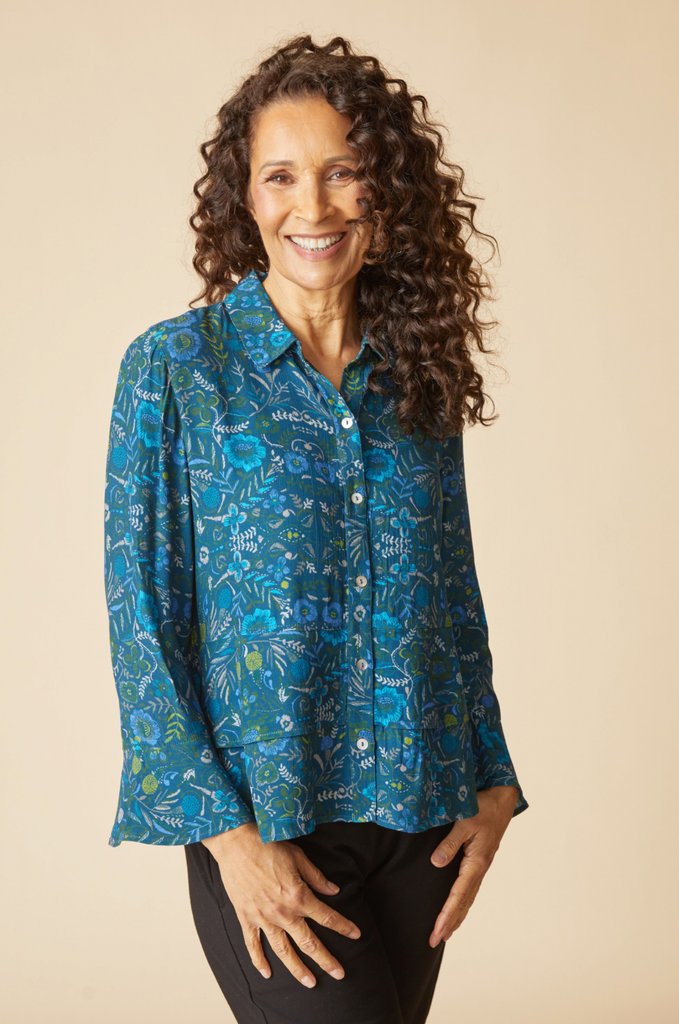 Habitat - Crepe Garden Flounce Shirt