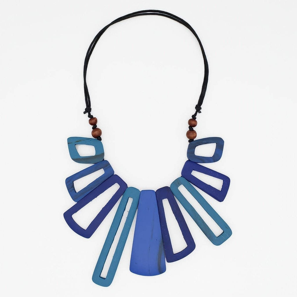 Blue Hues Boho Bloom Necklace by Sylca