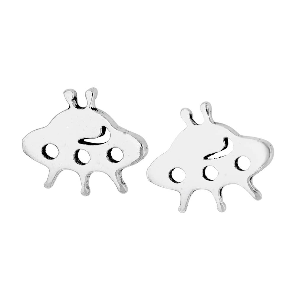 Tiger Mountain - Flying Saucer Sterling Silver Stud Earring