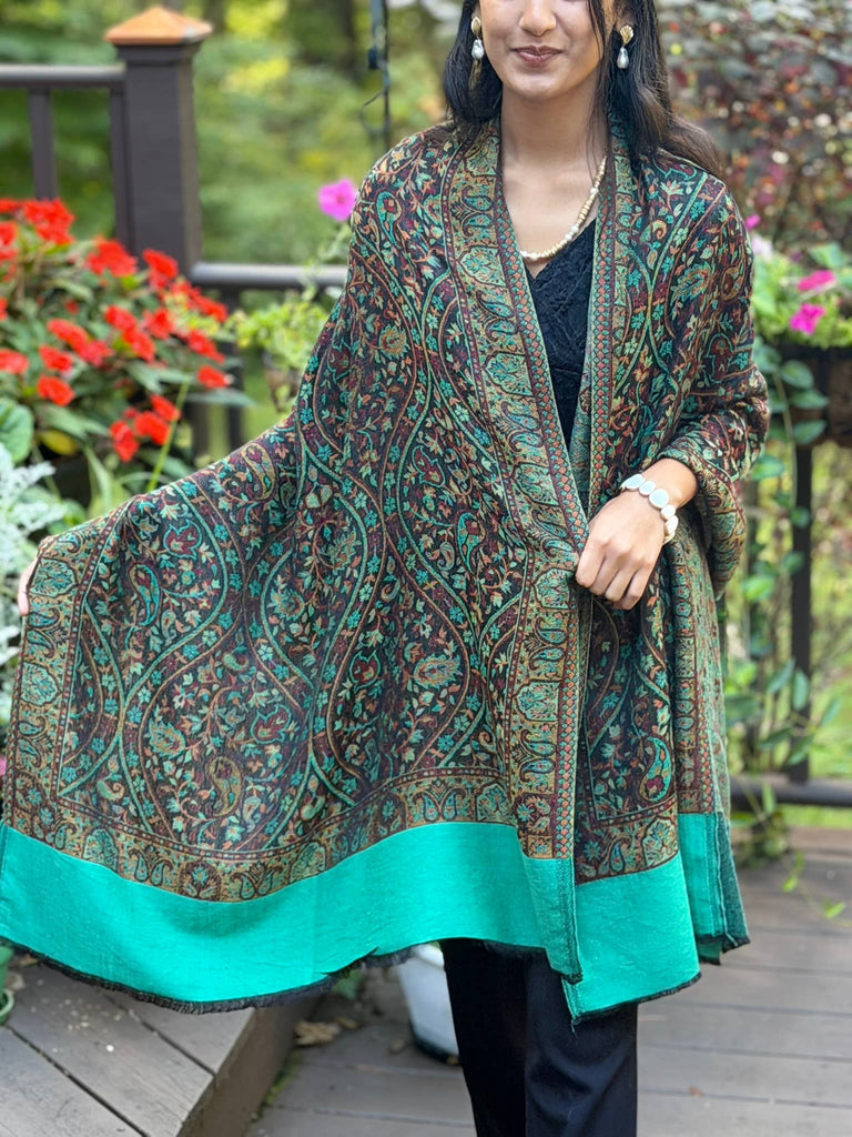 Rayz Intl - New Teal Modal Jamawar Scarf
