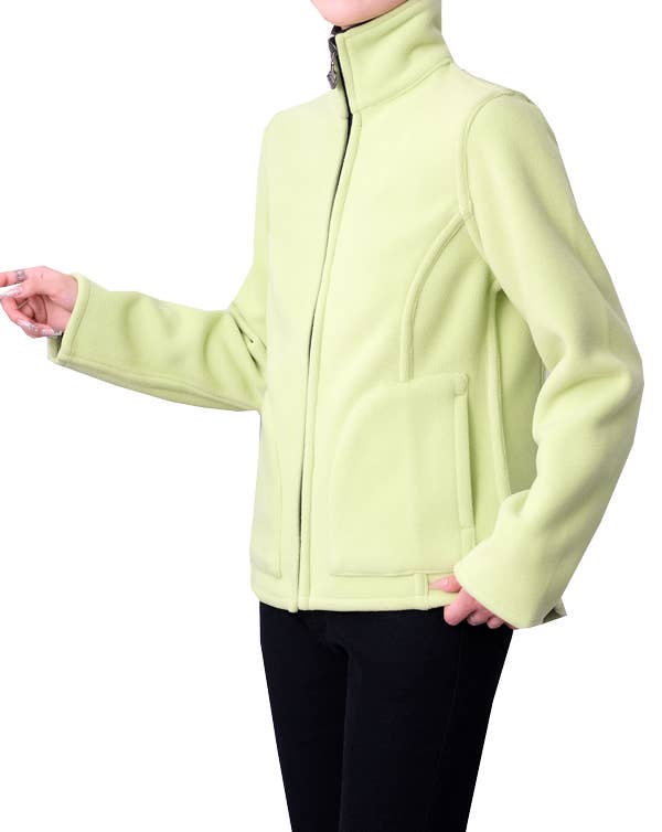 Winding River Lime/Black Fleece Zipper Jacket