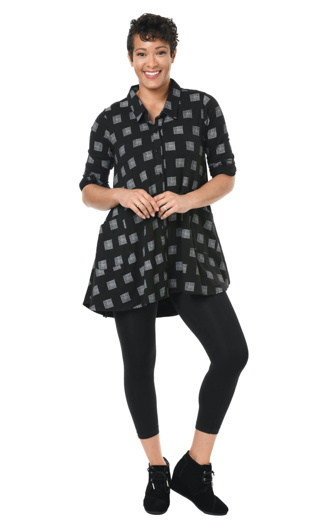Tulip - Lauryn in Black Gray Mini Chex