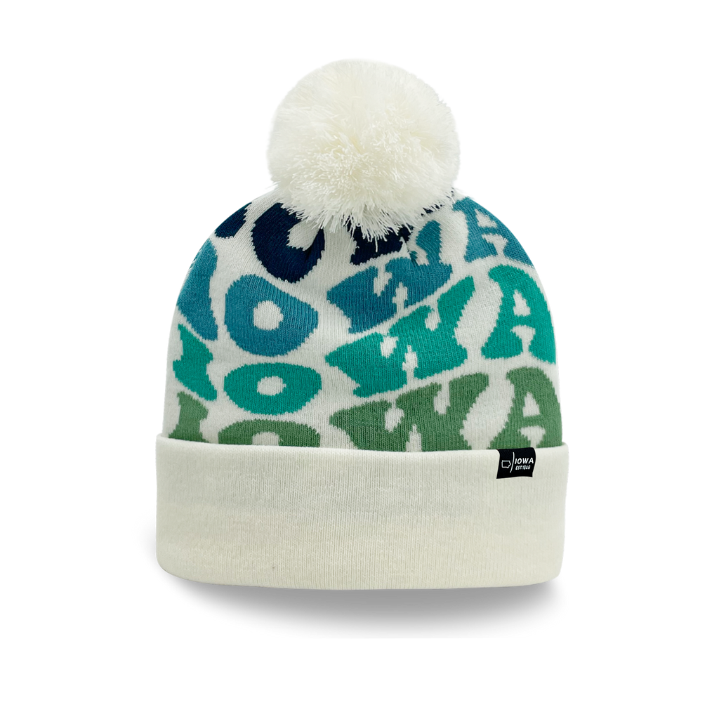 Northern Icons - IOWA Colorful Pom Pom Beanie