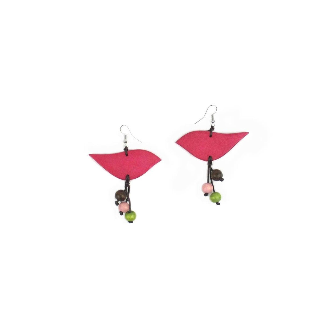 Katie & Company - Ava Pink Bird Earrings