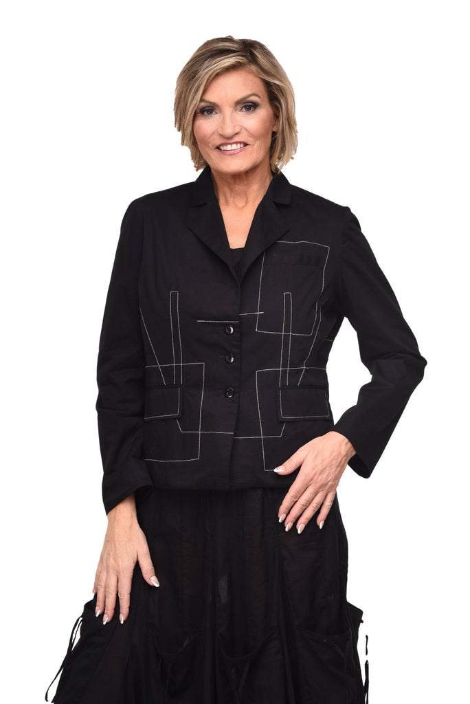 Tulip - Lottie Jacket in Black Twill