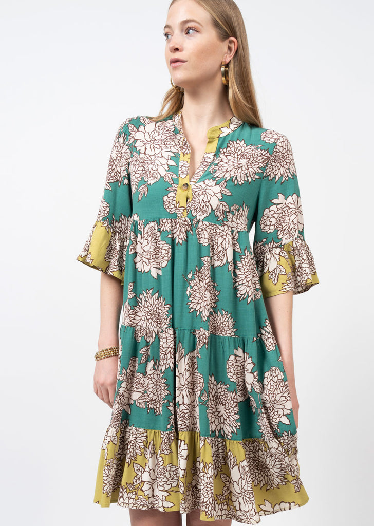 Uncle Frank Floral Bell Sleeve Dress