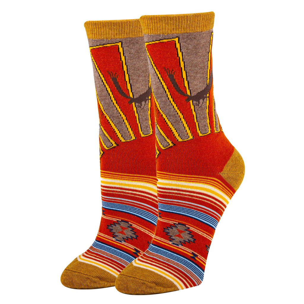 Oooh Yeah - Sun Rays | Women's Premium Cotton Crew Dress Socks