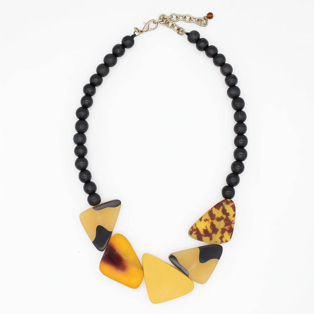 Sylca - Amber Classic Bead Statement Necklace