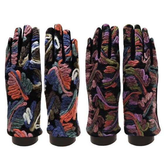 Access - Yarn Leaves Texting Glove