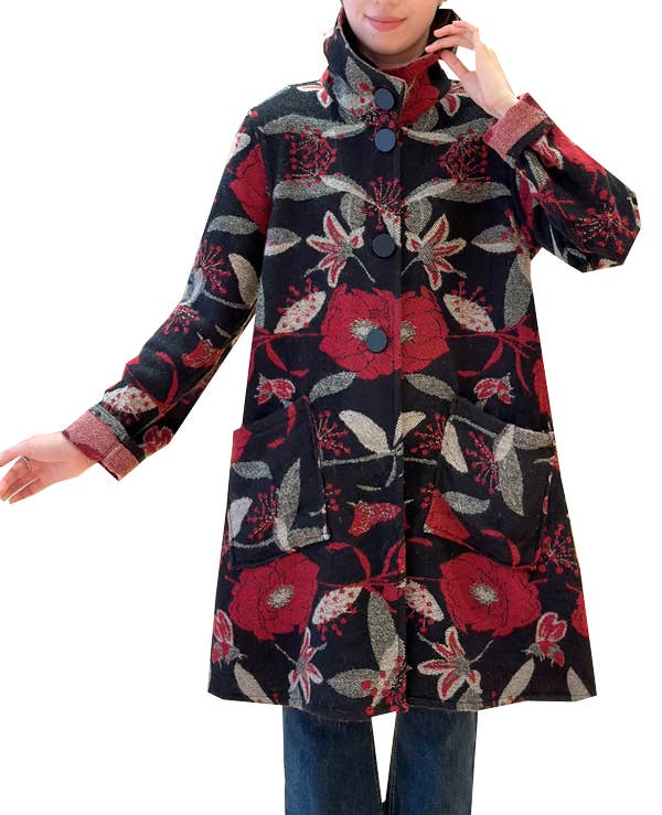 Winding River Red / Black Reversible Coat – Garden Collection