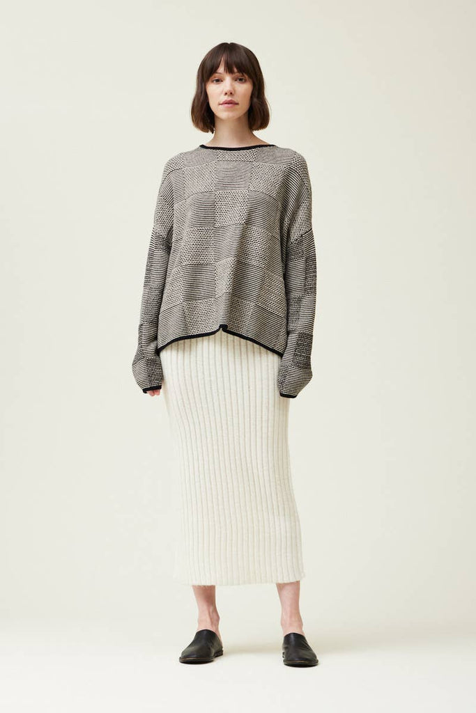 Grade & Gather Jacquard Sweater Top