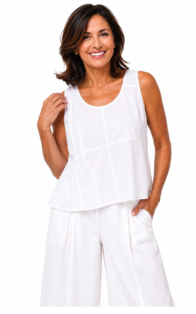 Tulip - Tristan Top in White