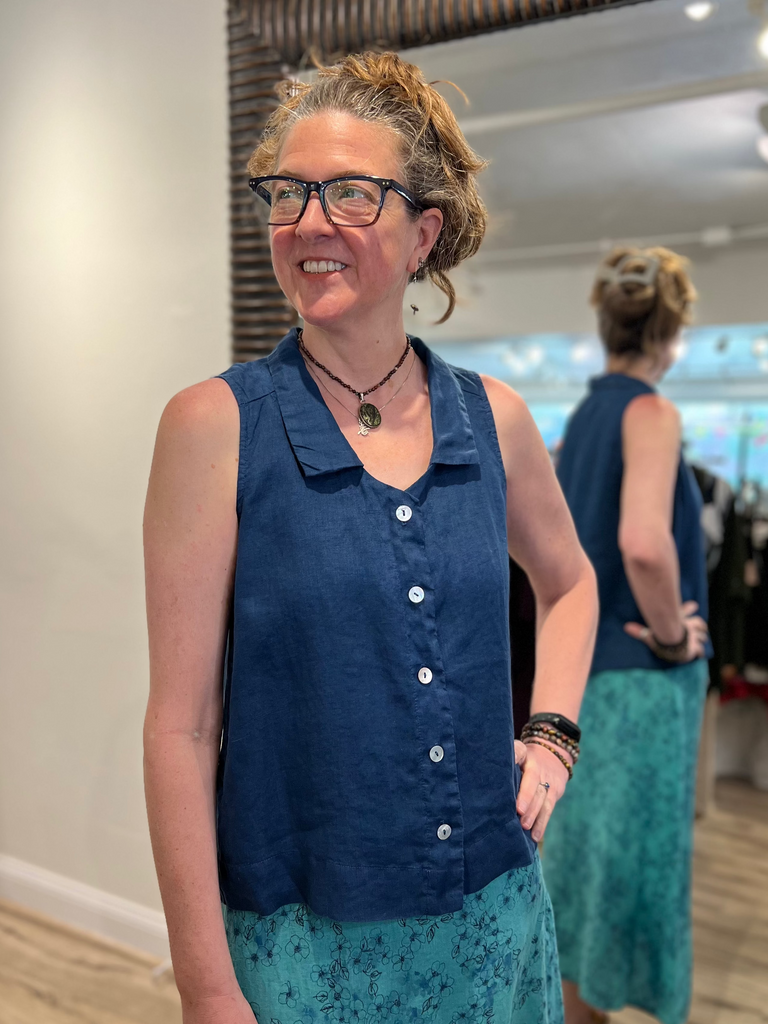Cut Loose - Sleeveless Shirt Hanky Linen