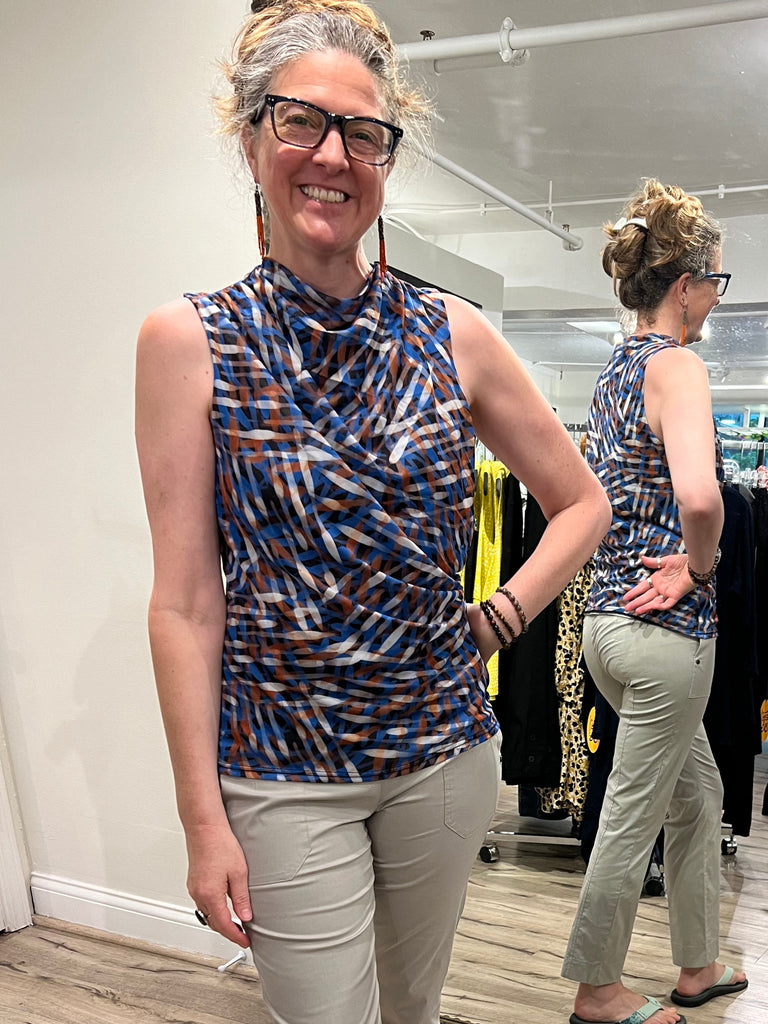 Foil - Sheer Fun Shell Top in Elemental