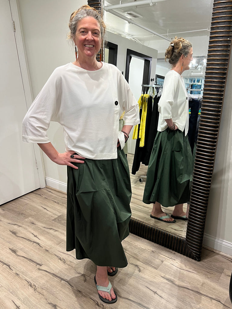 Foil - Good Stitch Skirt in Khaki