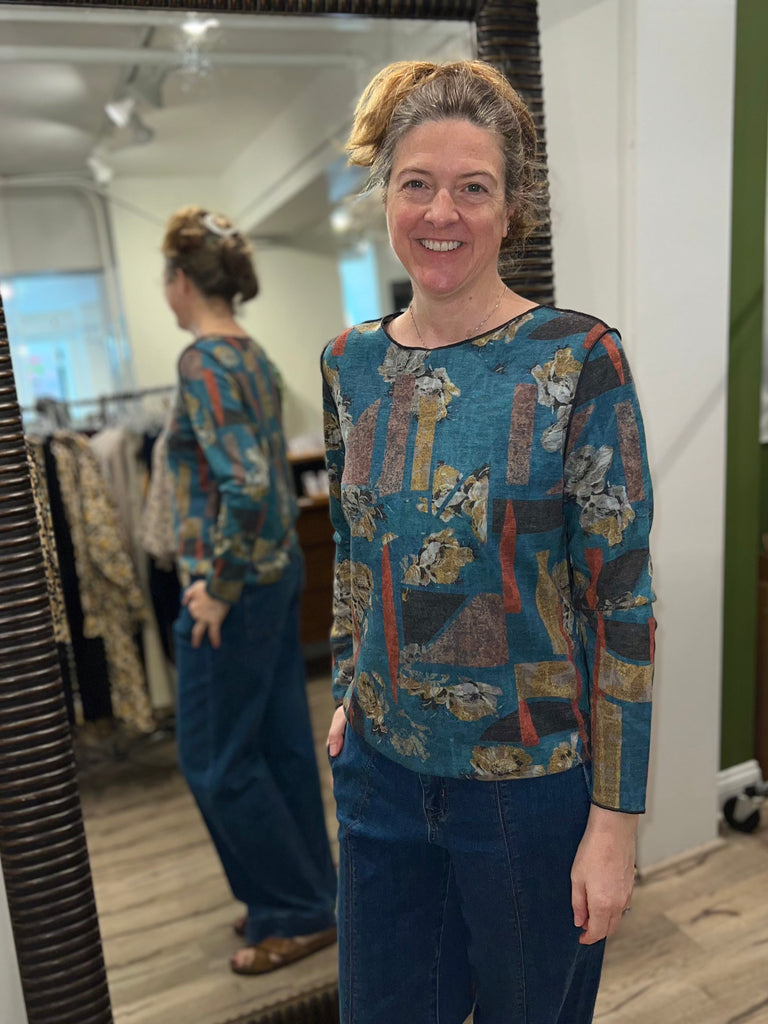 Trisha Tyler - Floral Collage Reversible Crewneck