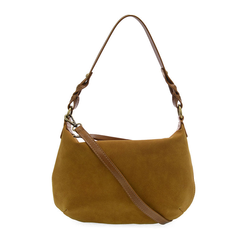 Joy Susan Effie Faux Suede Hobo w/removable braided strap