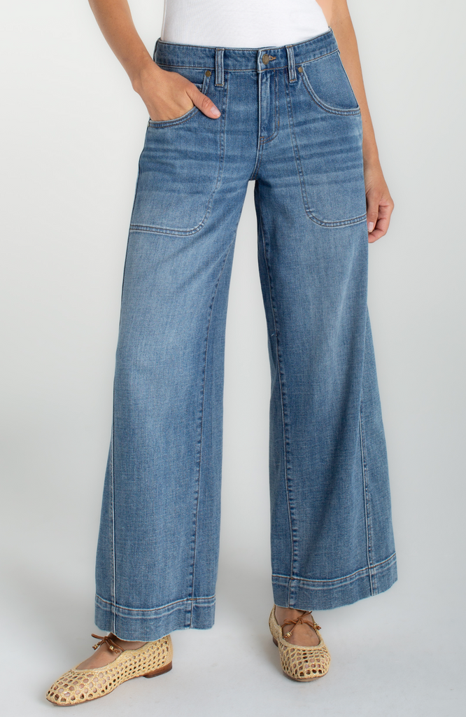 Liverpool - Stride Wide Leg w/Utility Details 30"