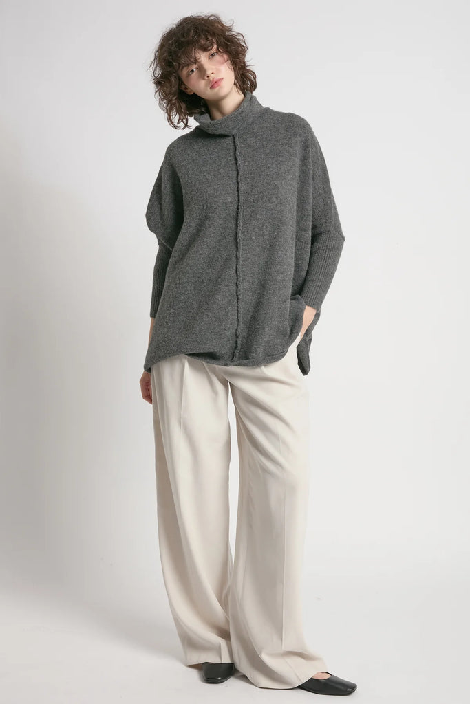 Look by M - Seam Turtleneck Sweater