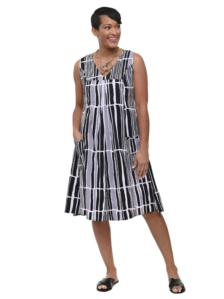 Tulip - Poppie Dress in Roma Stripe