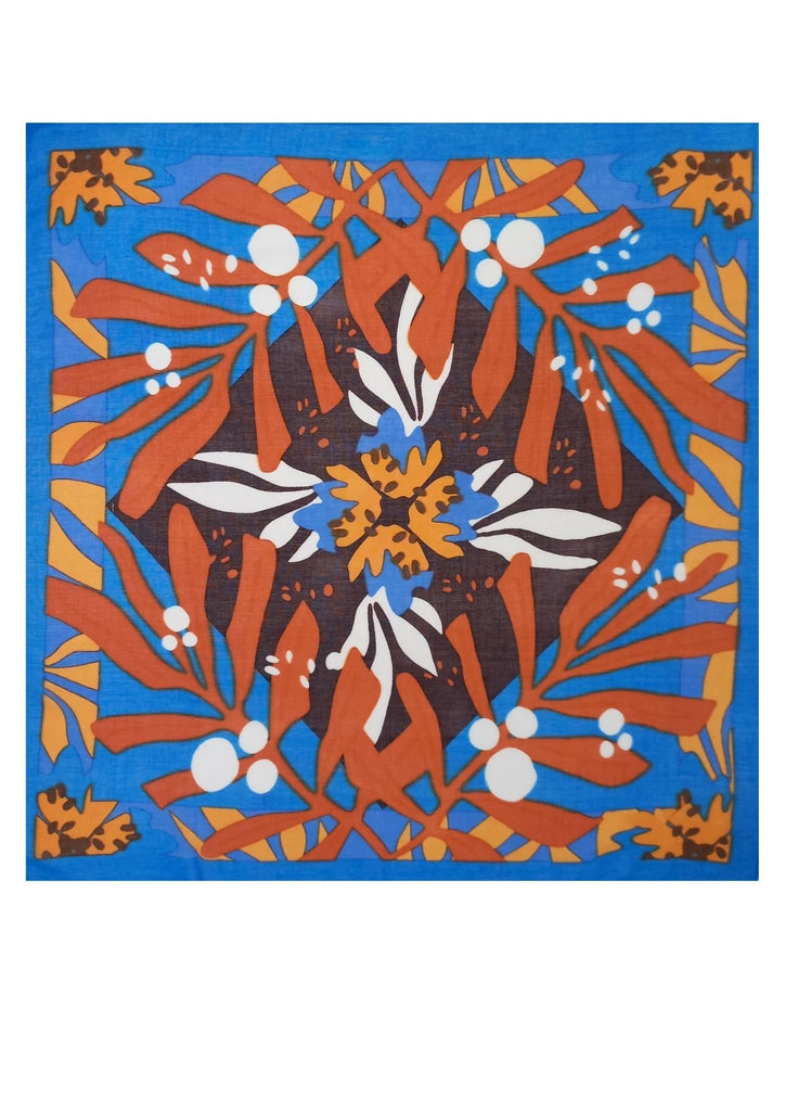 Vivante - Light weight square scarf-blue