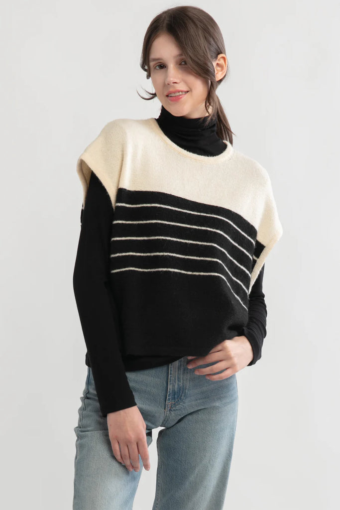 Look By M - Striped Sweater Vest