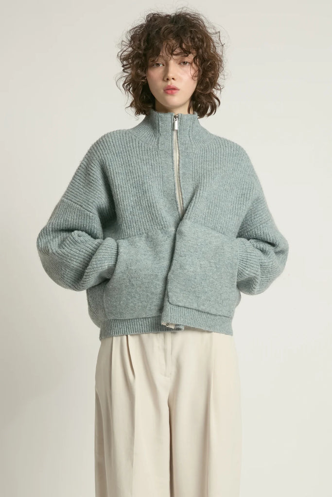 Look by M - Bomber Zip Cardigan