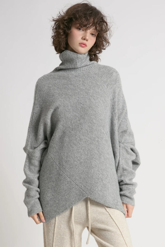 Look by M - Notch Knit Pullover