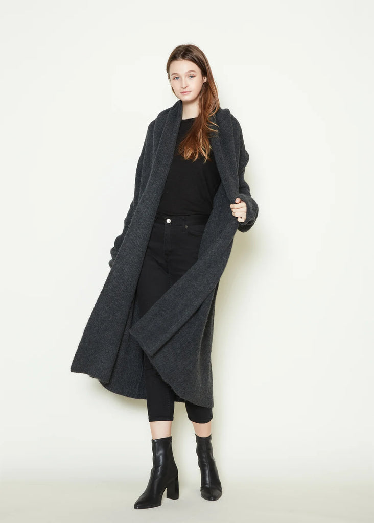 Look by M - Wide Shawl Collared Cardigan