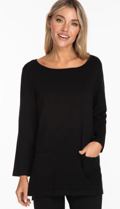 Multipes - Black Sweater Tunic