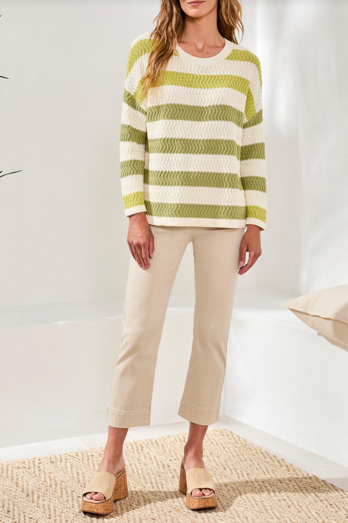 Tribal - Dropped Shoulder Crew Neck Sweater