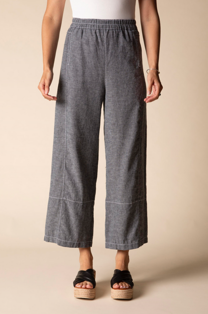 Habitat - Linen Solid Seamed Crop Pant