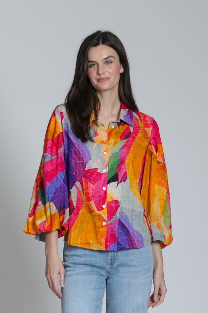 APNY - Blouson Front Button Shirt