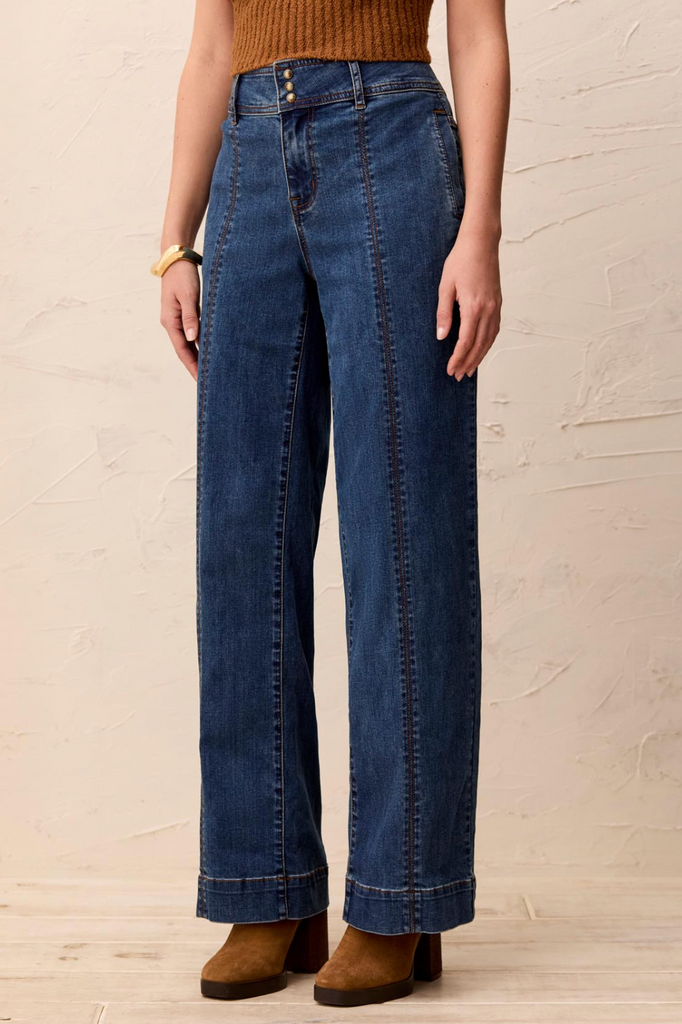 Tribal - Audrey Hugging Wide Denim Pants