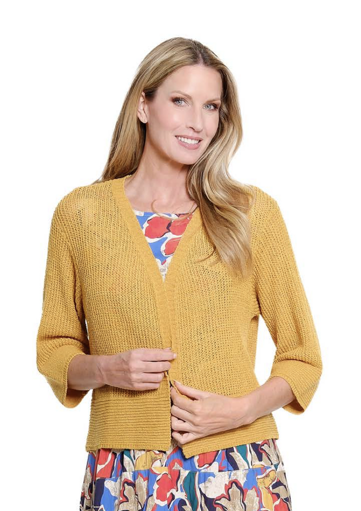 Multiples - 3/4 Sleeve Drop Shoulder Cardigan