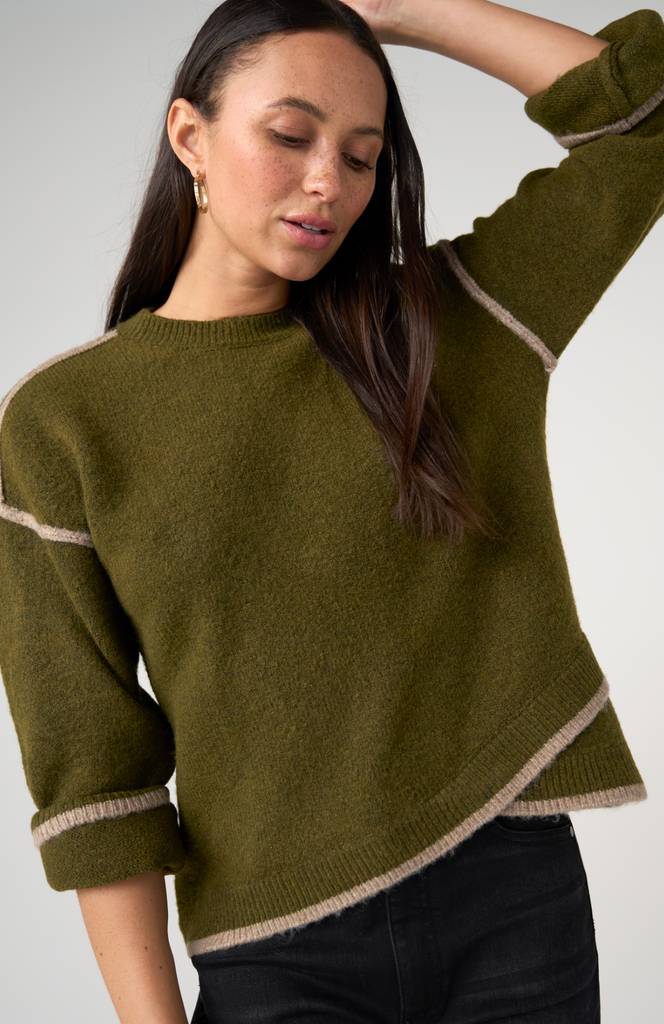 Liverpool - Long Sleeve Crew Neck Sweater w/Tulip Hem